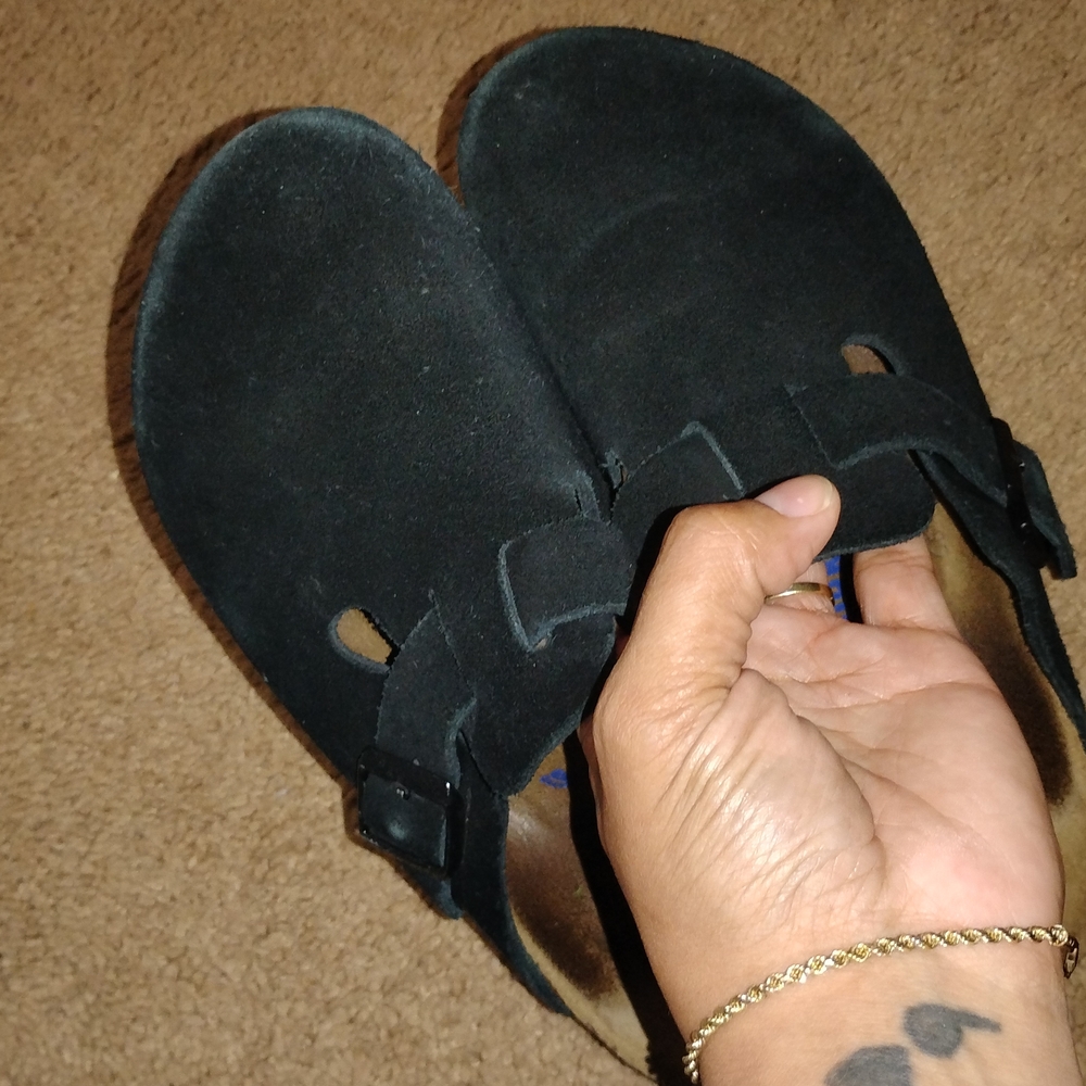 Black Suede Slip-On Comfort Clogs